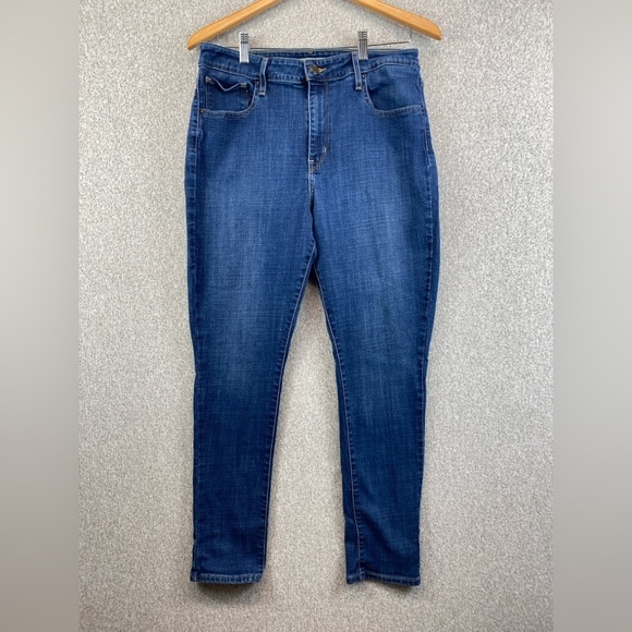 Levi’s 721 high rise skinny jeans size 32 dark wash wardrobe basics bodycon - Picture 1 of 11
